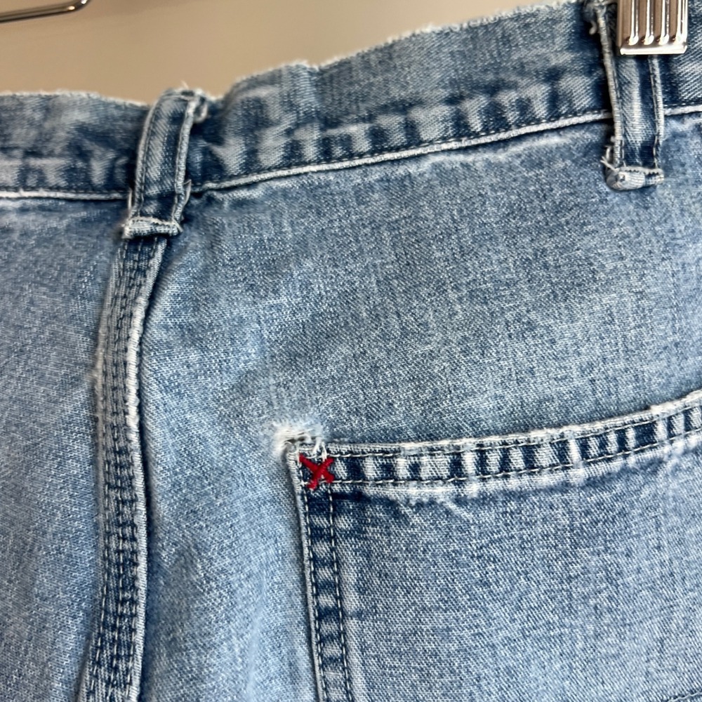 Vintage Limited Jeans Size 26 Light Distressed Wide Leg Faded 90s Denim Skater - Picture 5 of 8